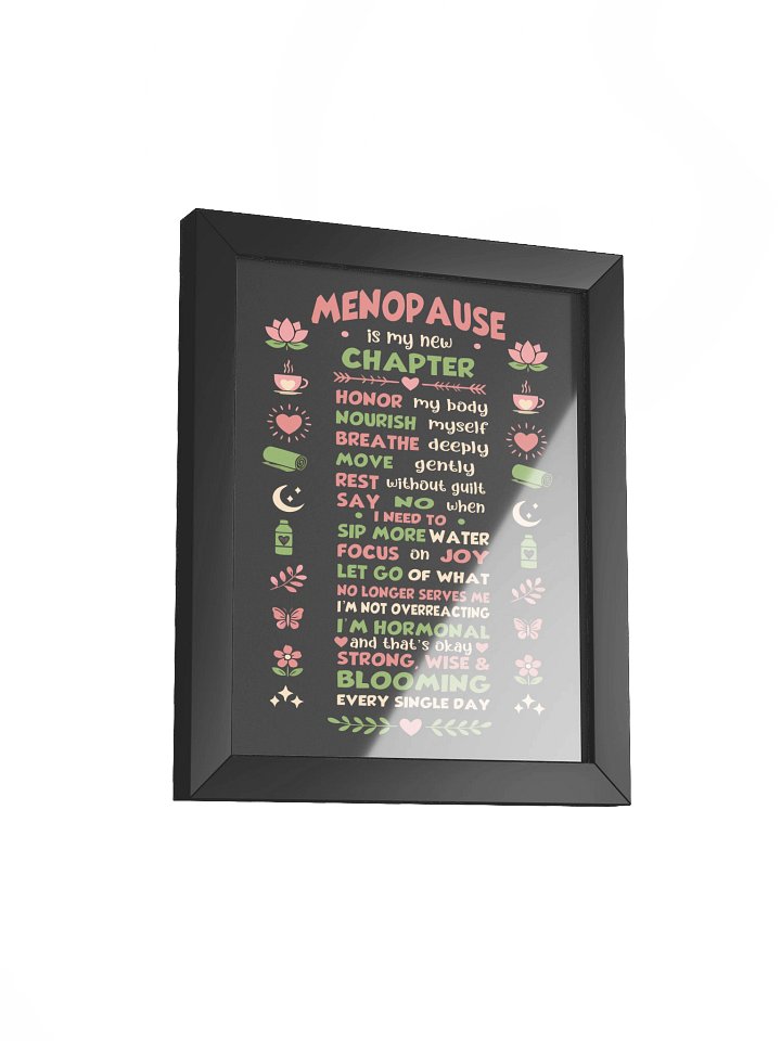 Menopause Is My New Chapter Floral Affirmation Poster product image (2)