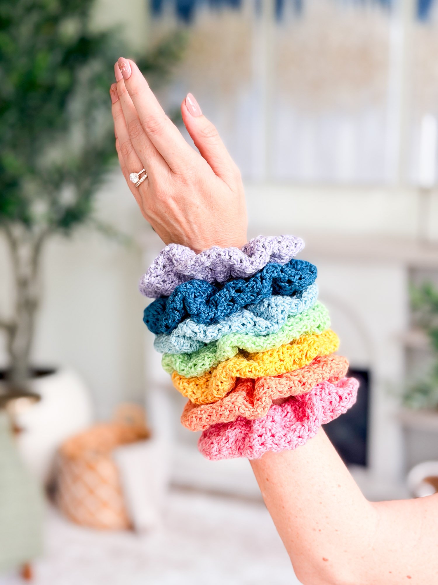 Double Bloom Crochet Scrunchie product image (11)