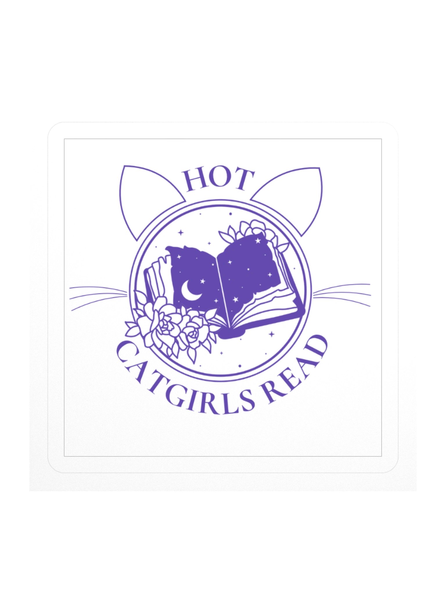 Hot Catgirls Read (Vinyl Sticker) product image (1)
