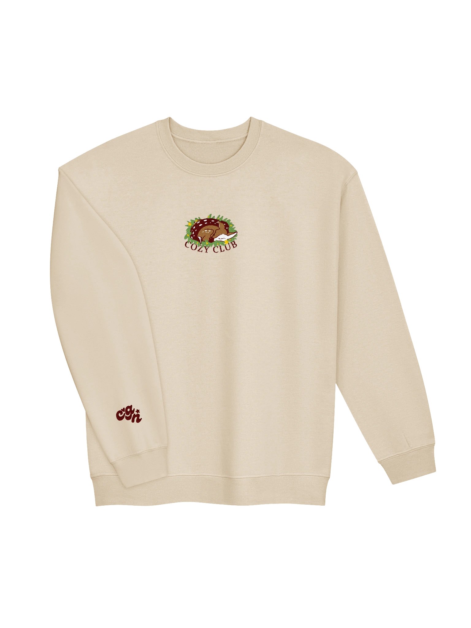 "Cozy Club" Embroidered Fall Crewneck product image (3)