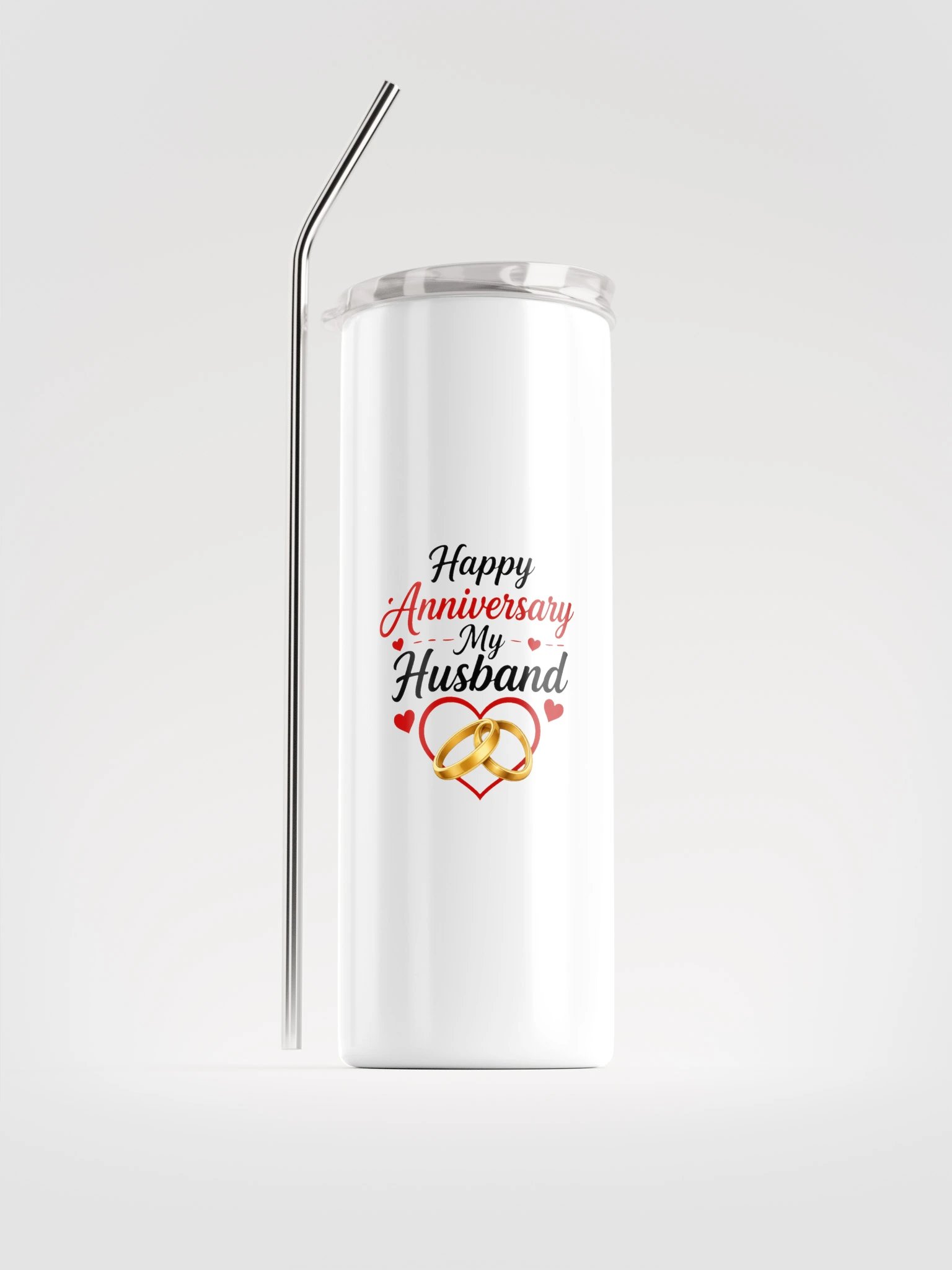 Happy Anniversary My Husband Tumbler - Wedding Rings product image (1)