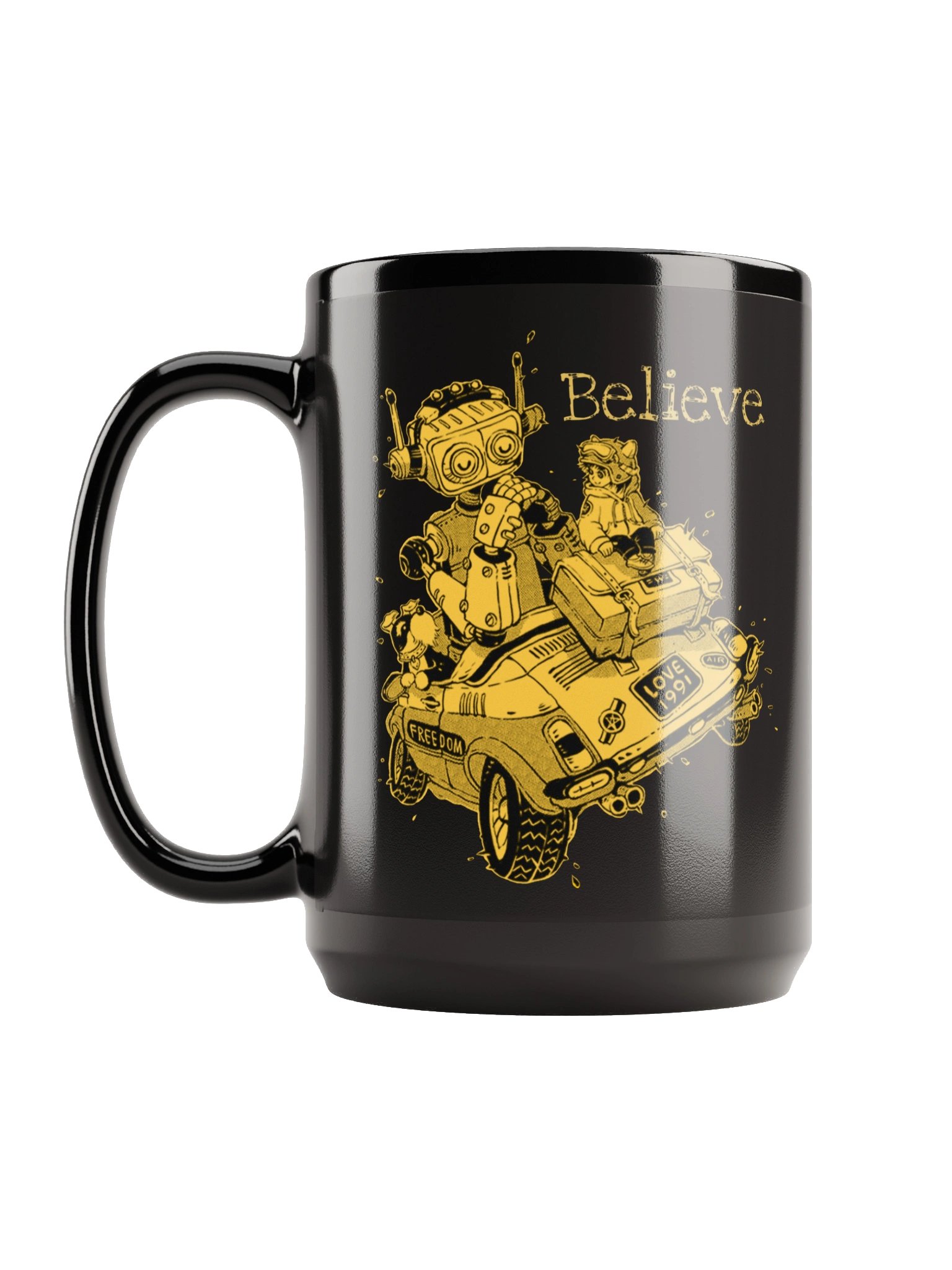"Believe" mug (black) product image (1)
