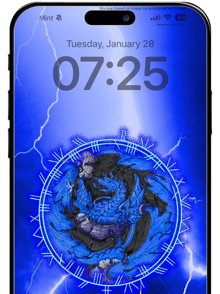 Blue Dragon Phone Wallpaper product image (1)