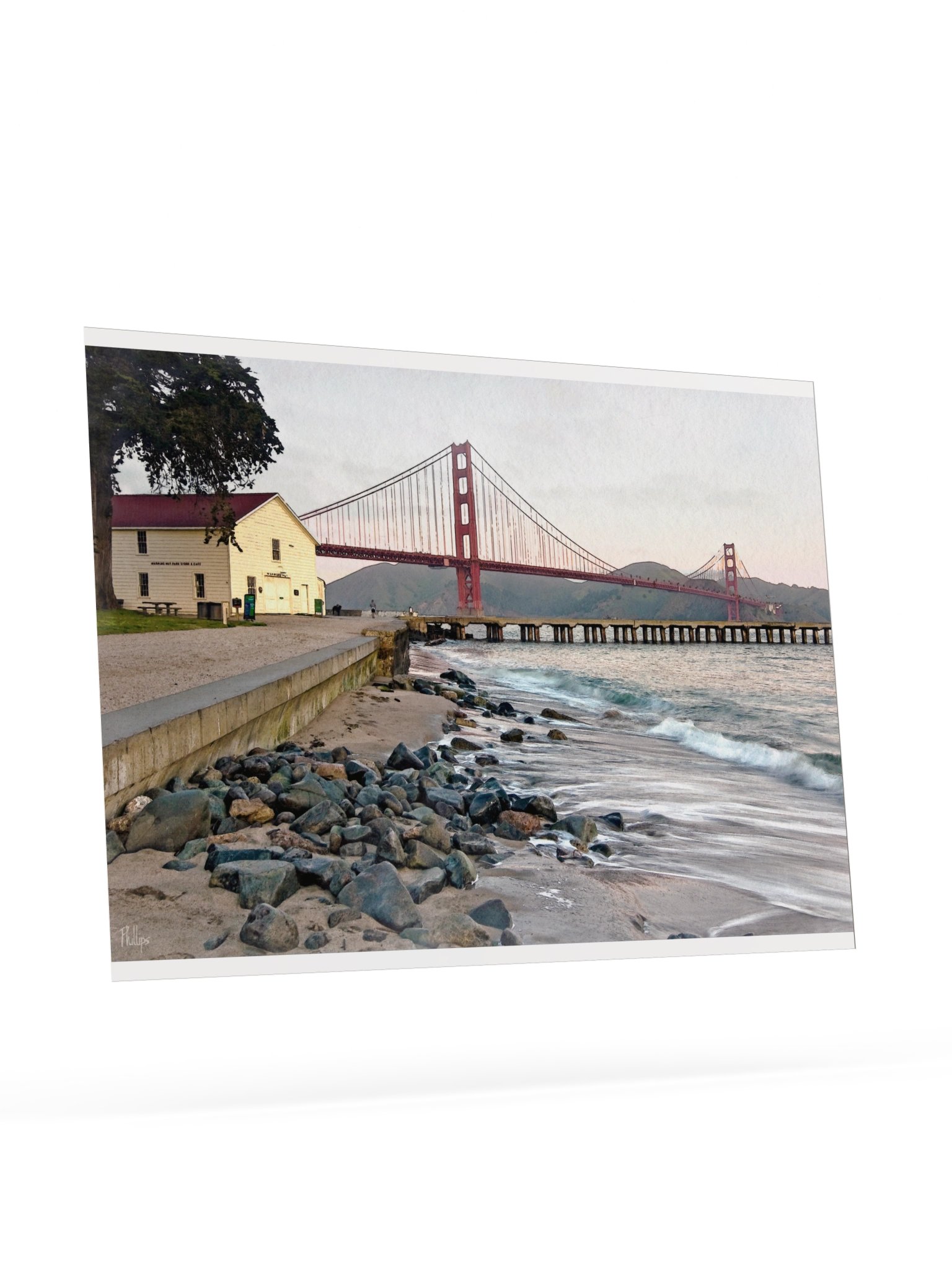 Golden Gate Watercolor Coastal Poster product image (51)
