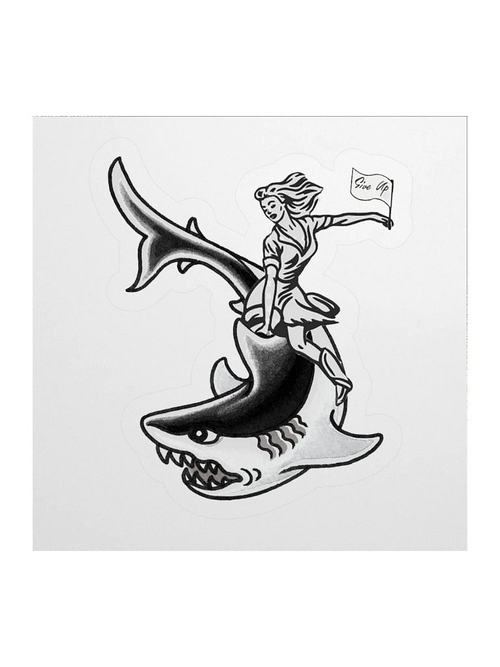 Shark Rider Cut Stickers product image (2)