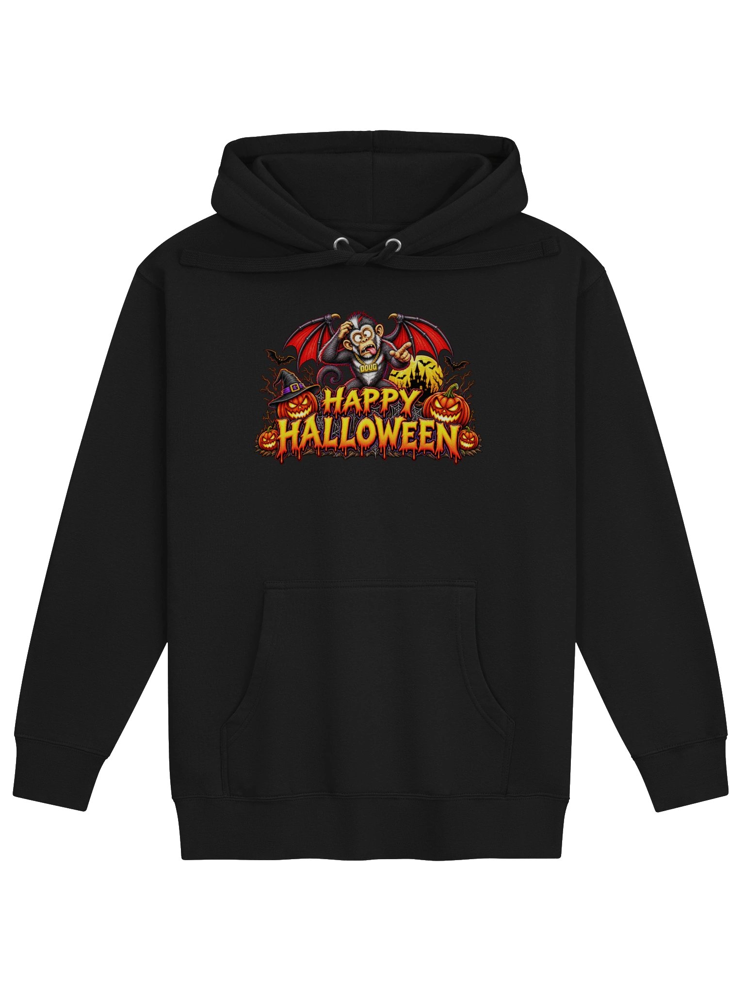 Doug/Frankenstein Happy Halloween Heritage Unisex Premium Hoodie product image (15)