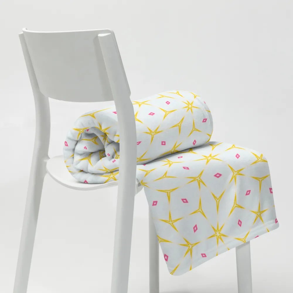 Yellow & Pink Octagonal Diamond Throw Blanket product image (9)