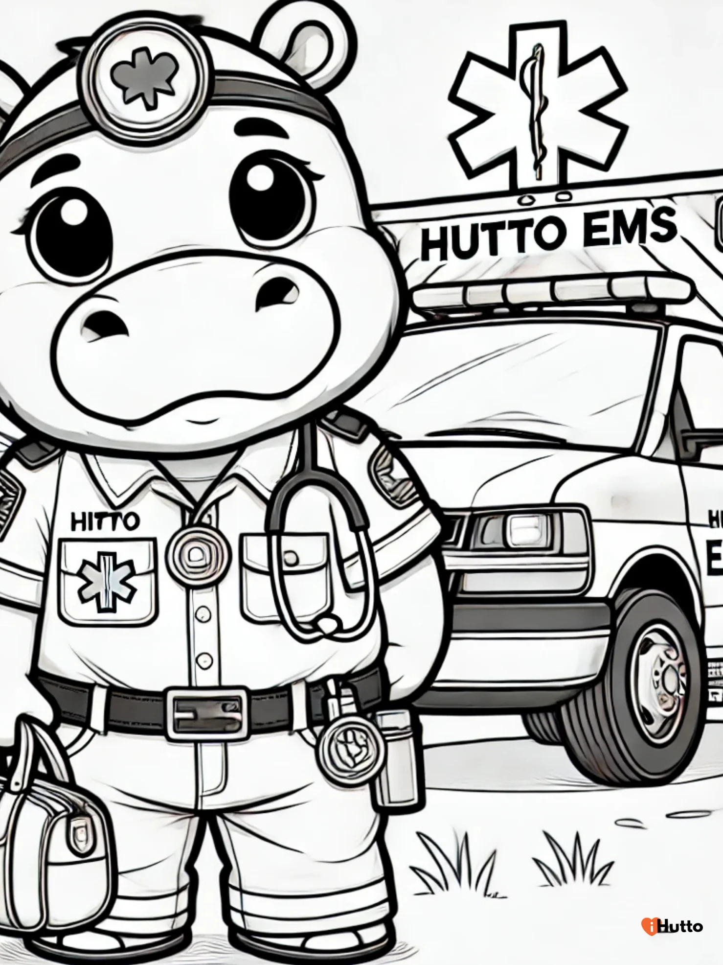 Hippos in Hutto Coloring Pages – Instant Download product image (9)