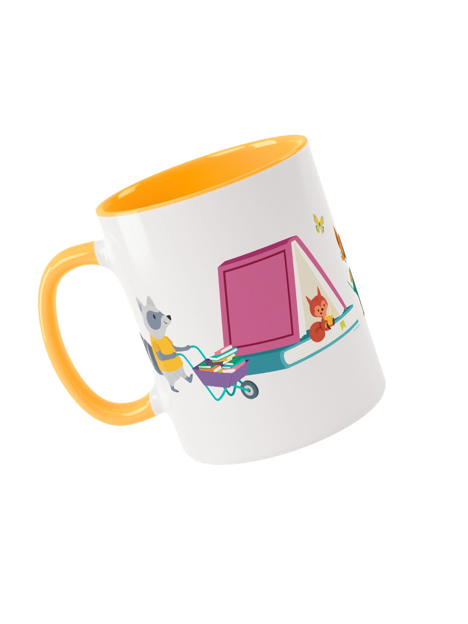 Wild About Reading 11oz Mug - Yellow Inside product image (3)