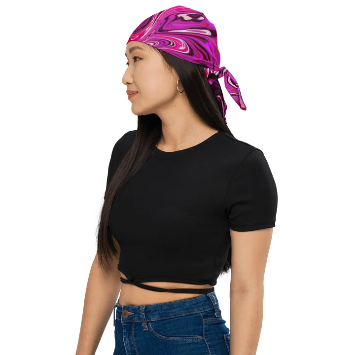 Bandana - Pink and Purple Digital Fluid Art product image (1)