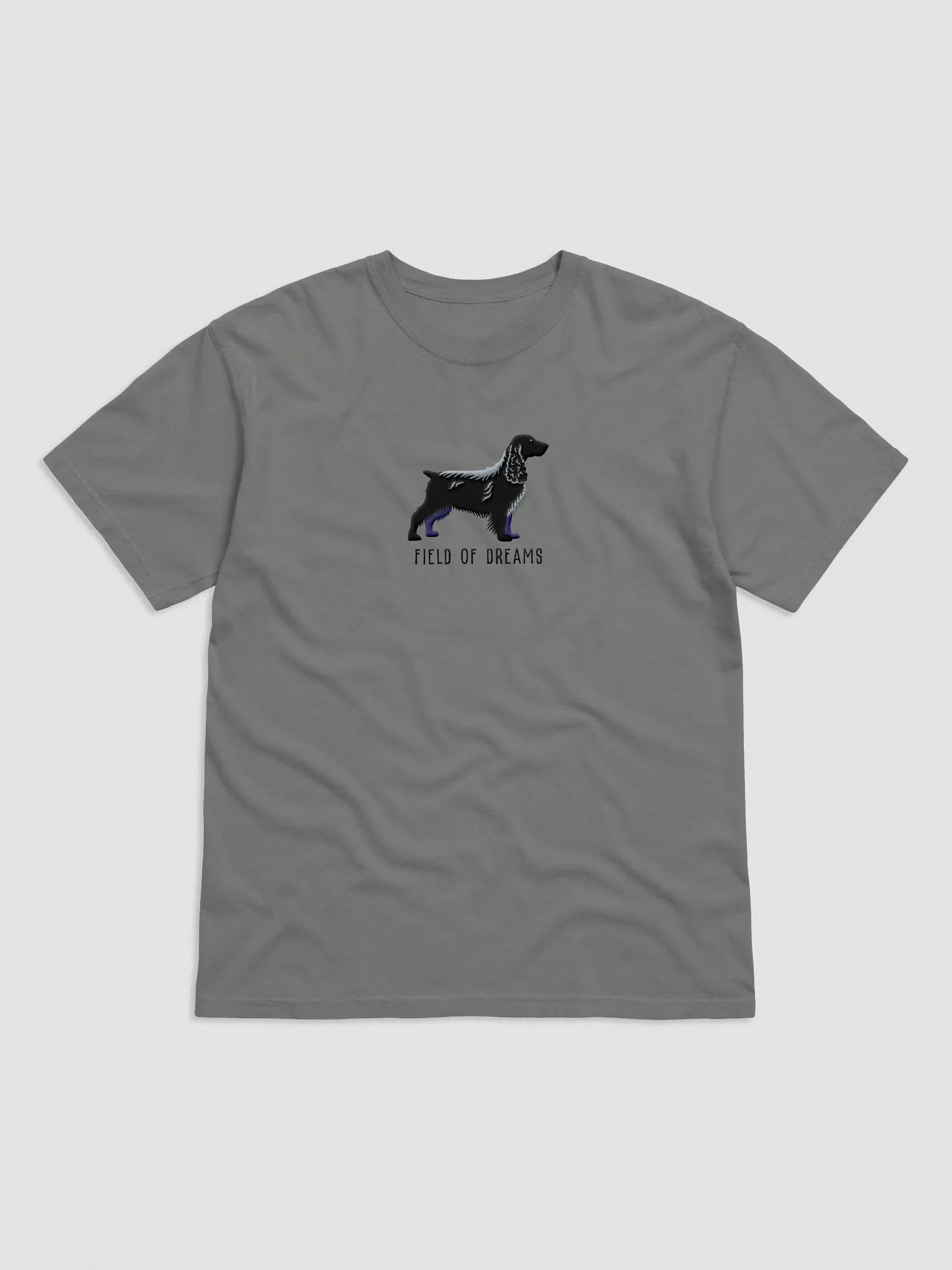 Field of Dreams T-Shirt(Embroidered) of a Field Spaniel(Black) product image (4)
