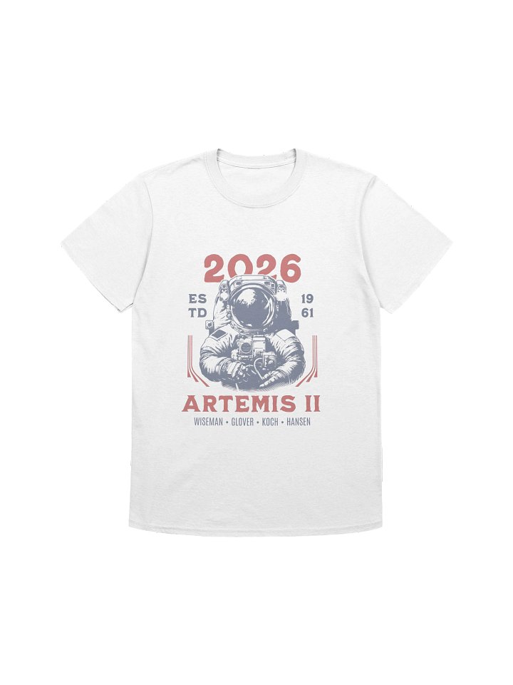 Artemis II 2026 Lunar Mission Crew Retro Graphic Shir product image (1)