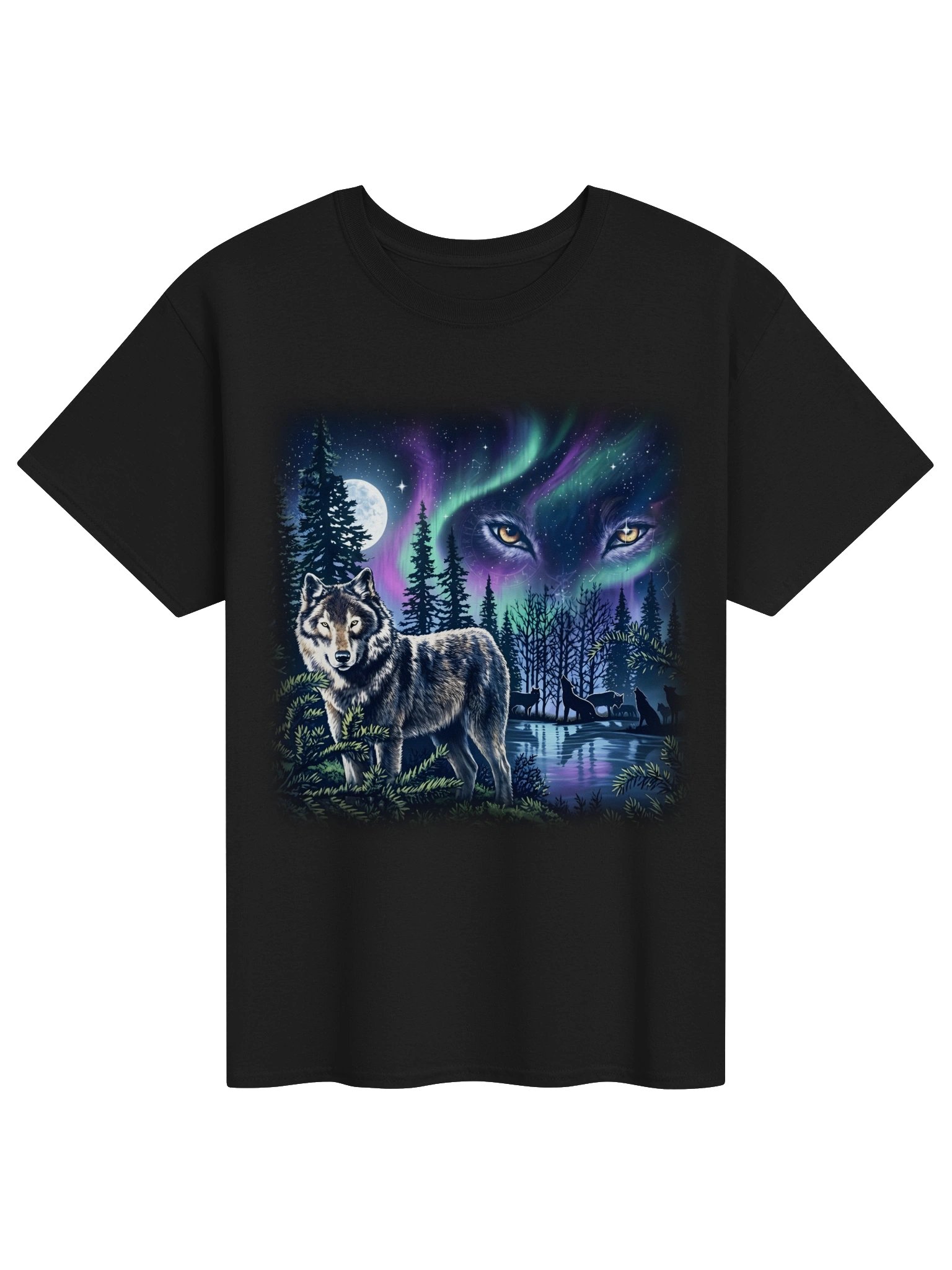 Aurora Wolf Night Tee product image (1)