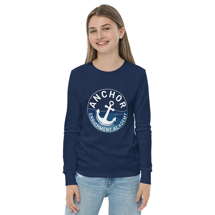 Youth Long Sleeve Shirt (Blue Wave Design) product image (2)