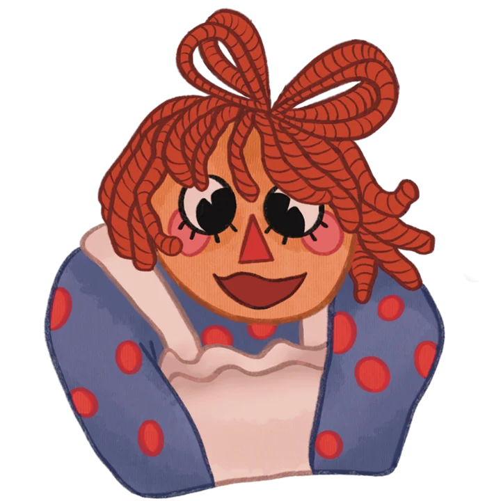 Raggedy Ann Sticker product image (1)