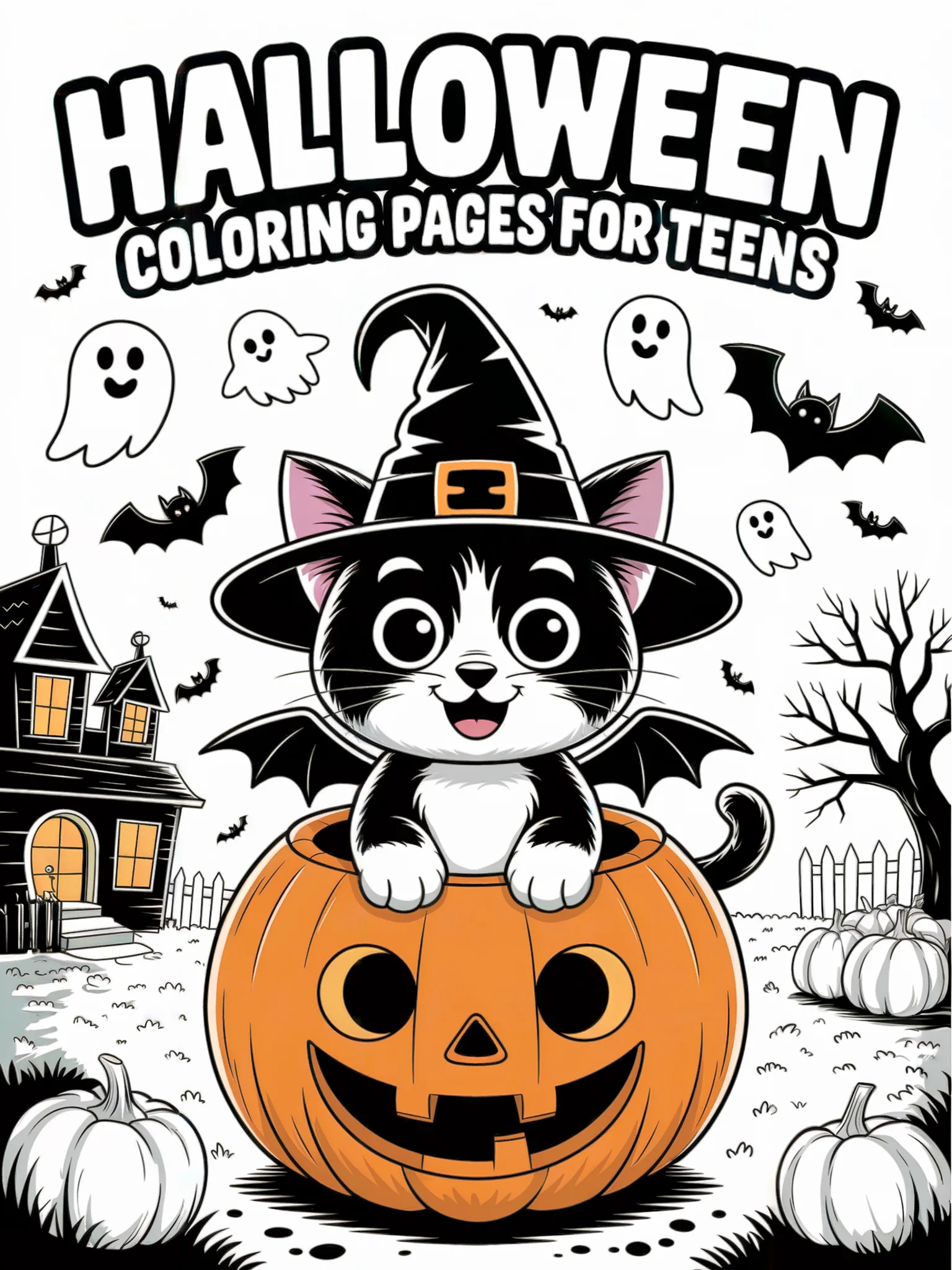🧹 125 Wickedly Fun Halloween Coloring Pages for Teens product image (1)