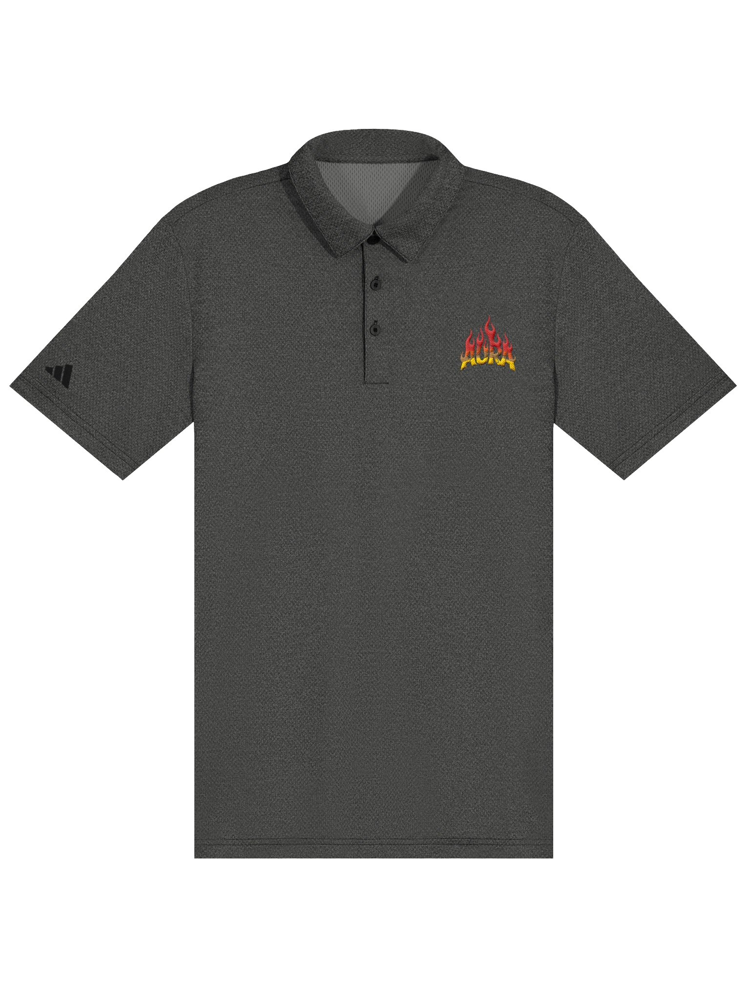 Flame-Embossed Adidas Polo Shirt product image (3)