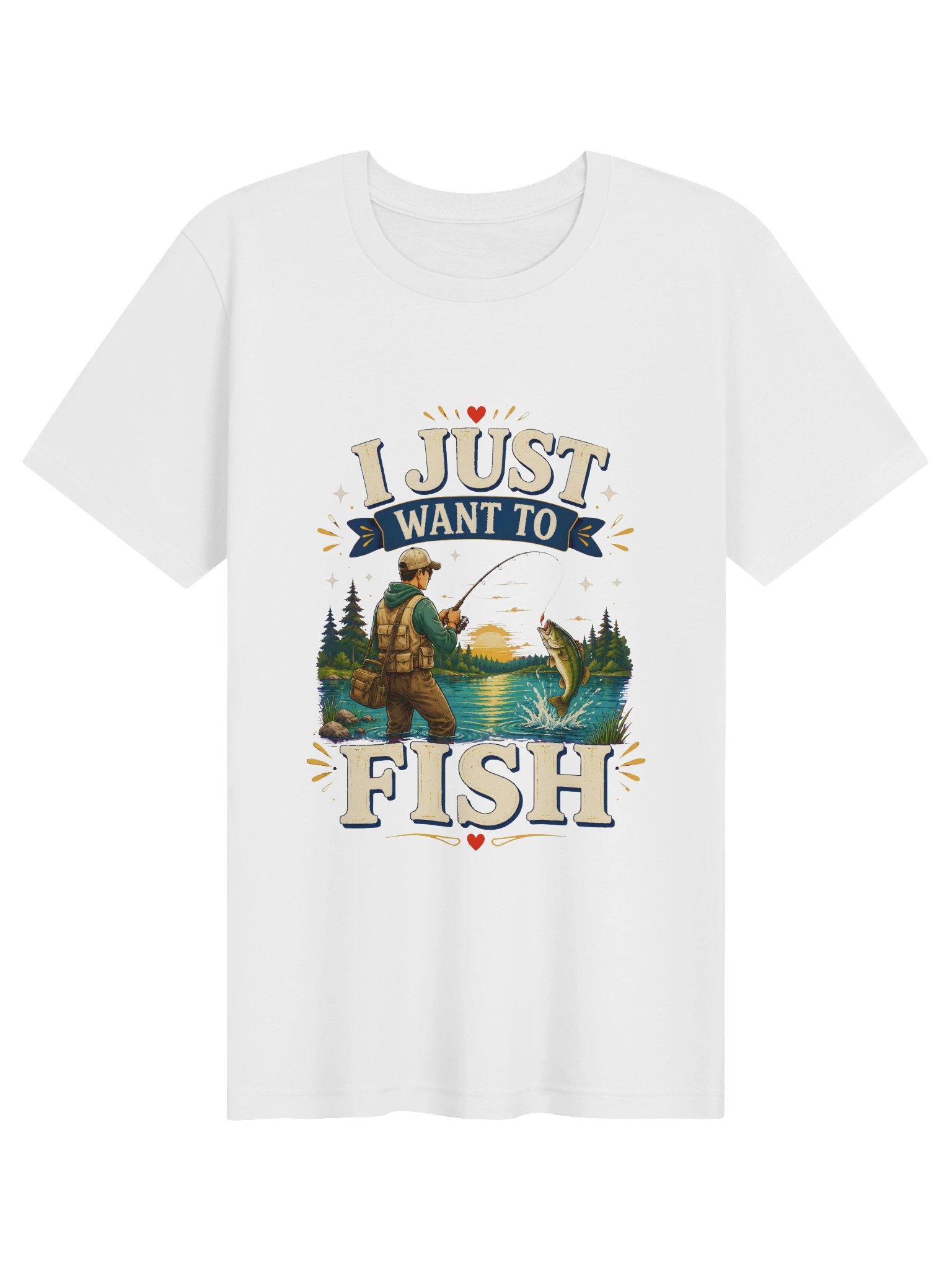 I Just Want To Fish Tee product image (1)