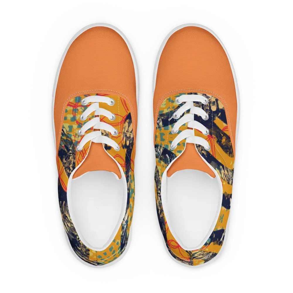 funky orange canvas shoes product image (1)