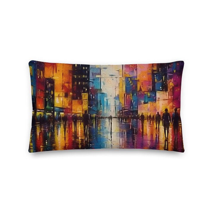 Vibrant Urban Rainscape - Premium Pillows product image (2)