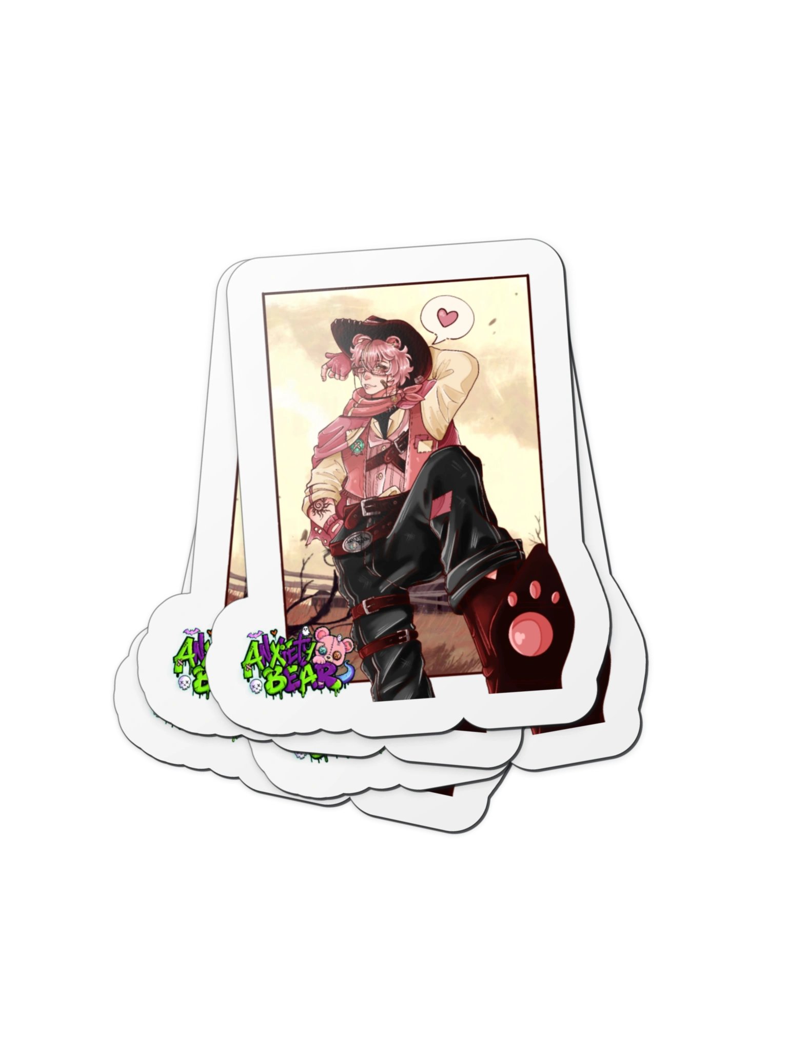 Anxiety Bear Cowboy Magnet product image (5)