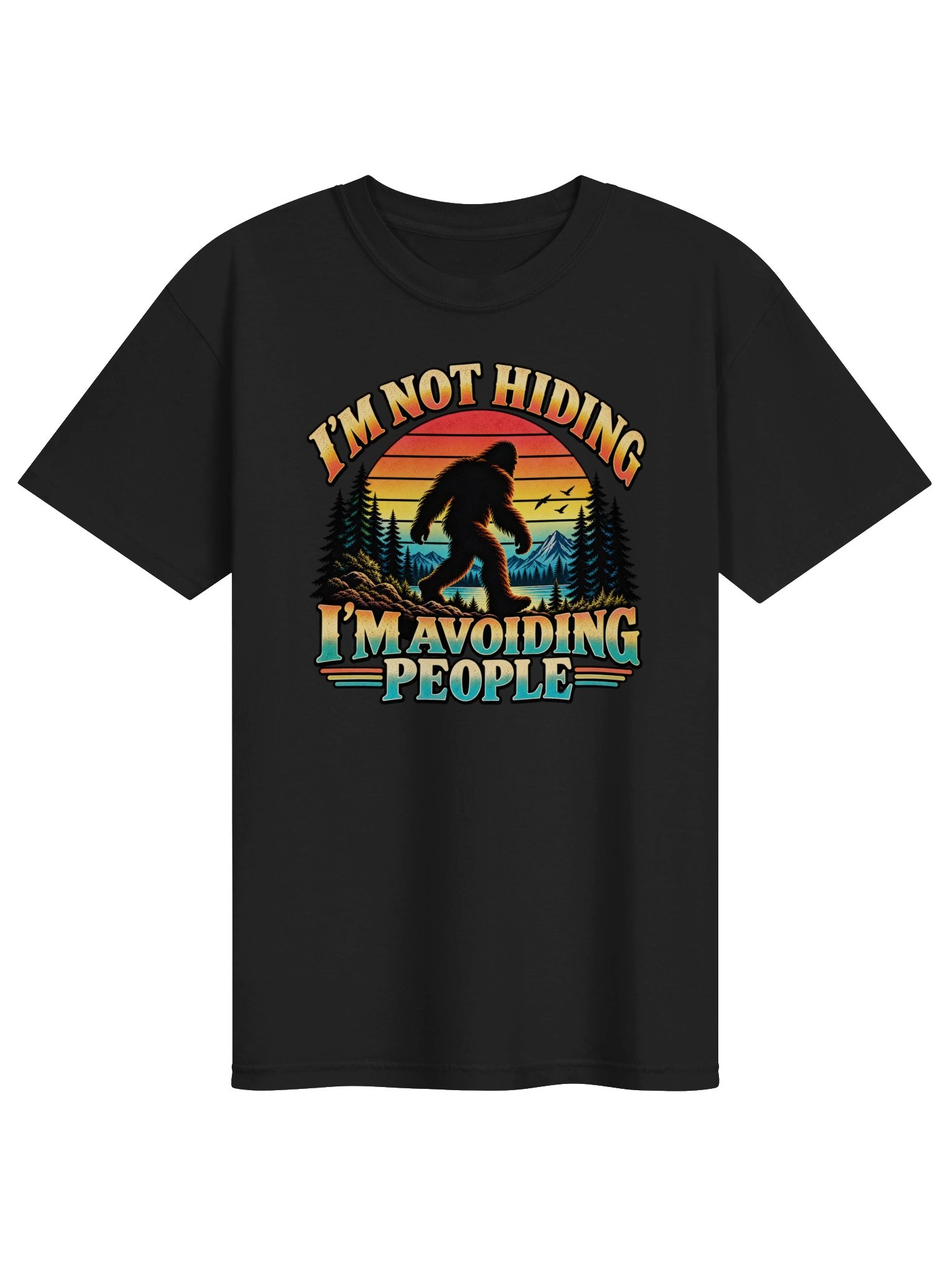 I'm Not Hiding – I'm Avoiding People | Comfort Colors Bigfoot T-Shirt product image (5)