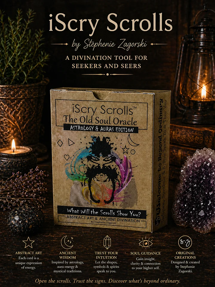 iScry Scrolls | Old Souls Oracle Deck | Astrology & Auras | 62 Cards product image (1)