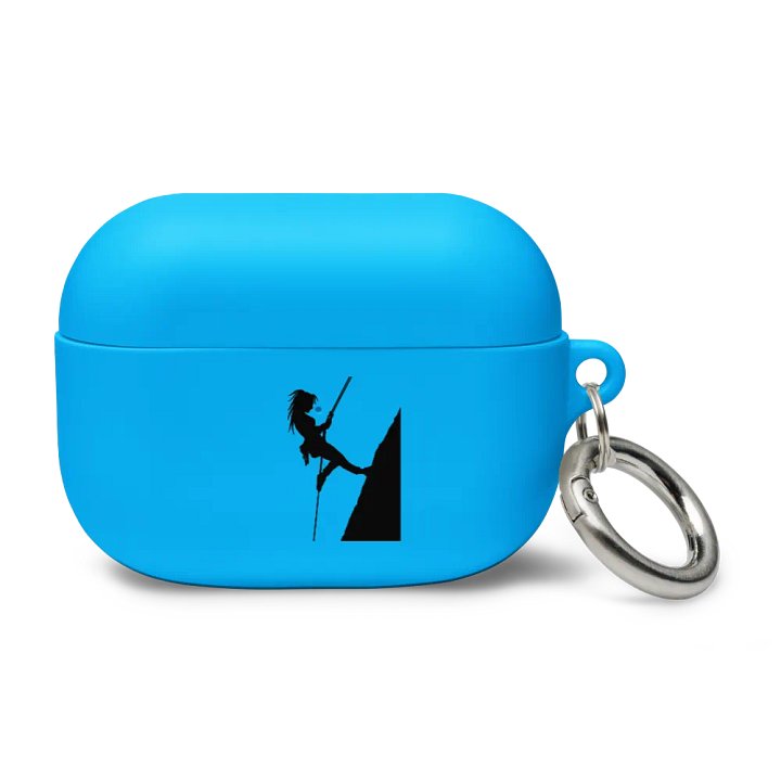 girl rockclimbing airpods case (blue) product image (1)