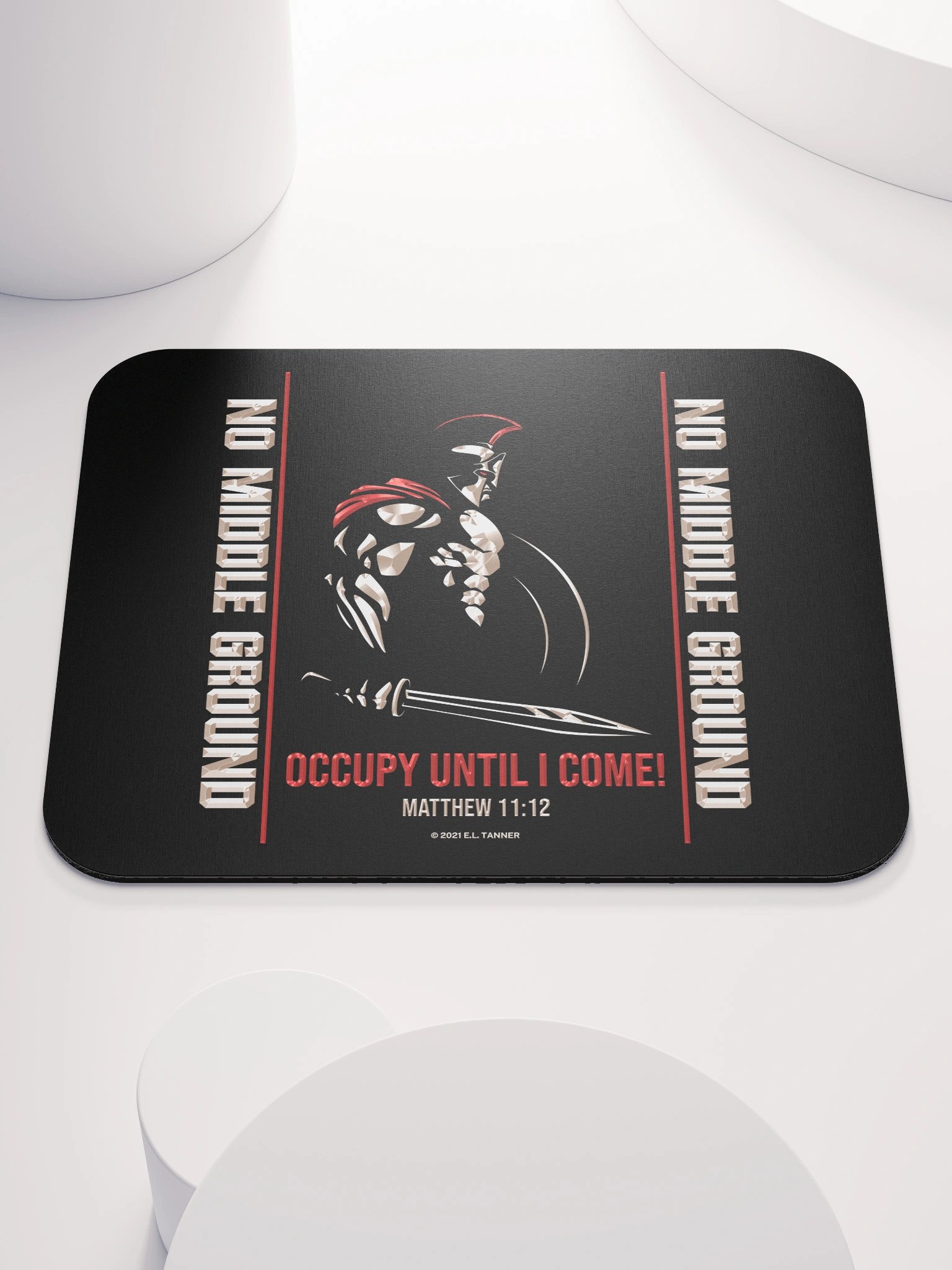No Middle Ground, Occupy, Blk Mouse Pad product image (1)