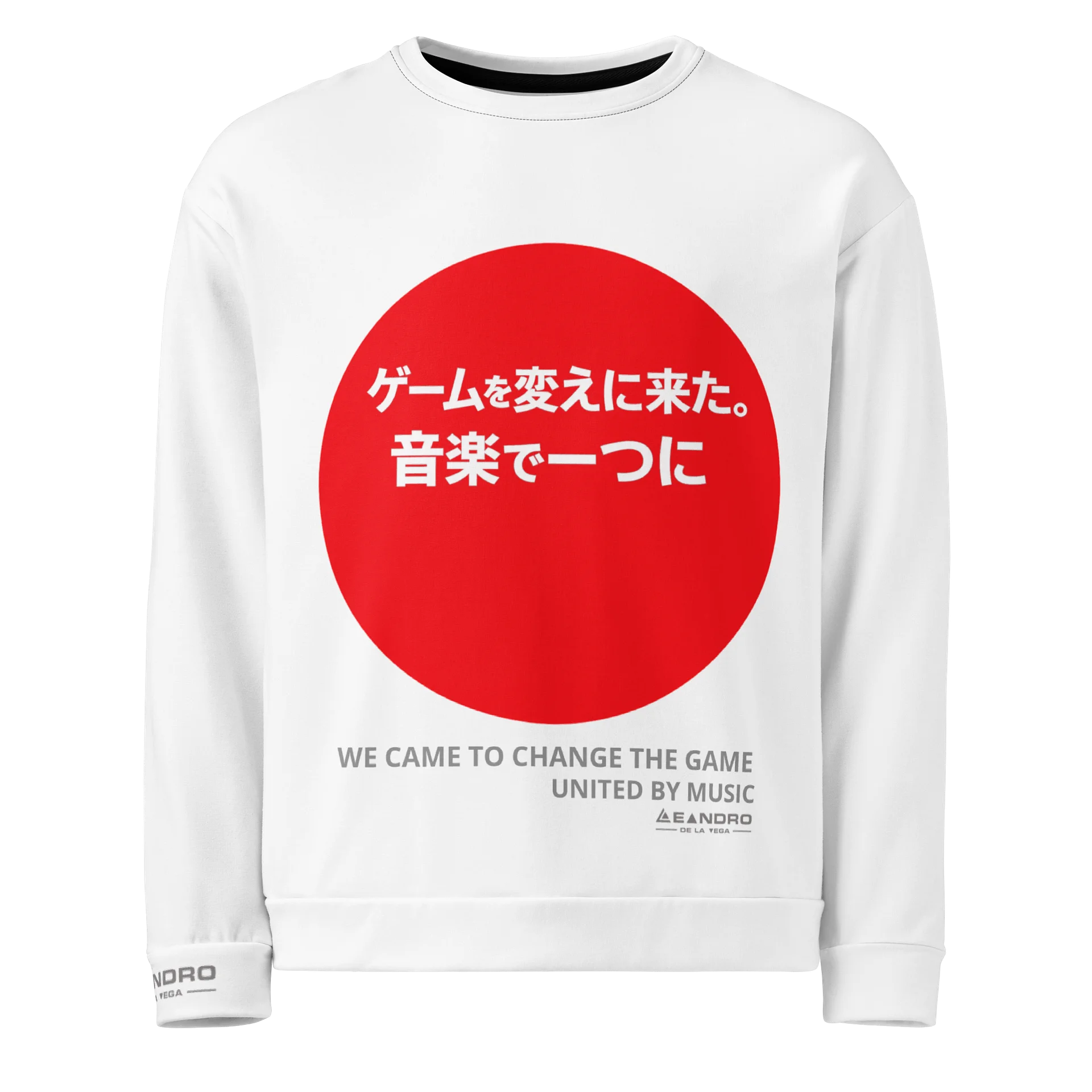 LEANDRO DE LA VEGA - SWEAT SHIRT "WE CAME TO CHANGE THE GAME" WHITE FLAG OF JAPAN product image (1)