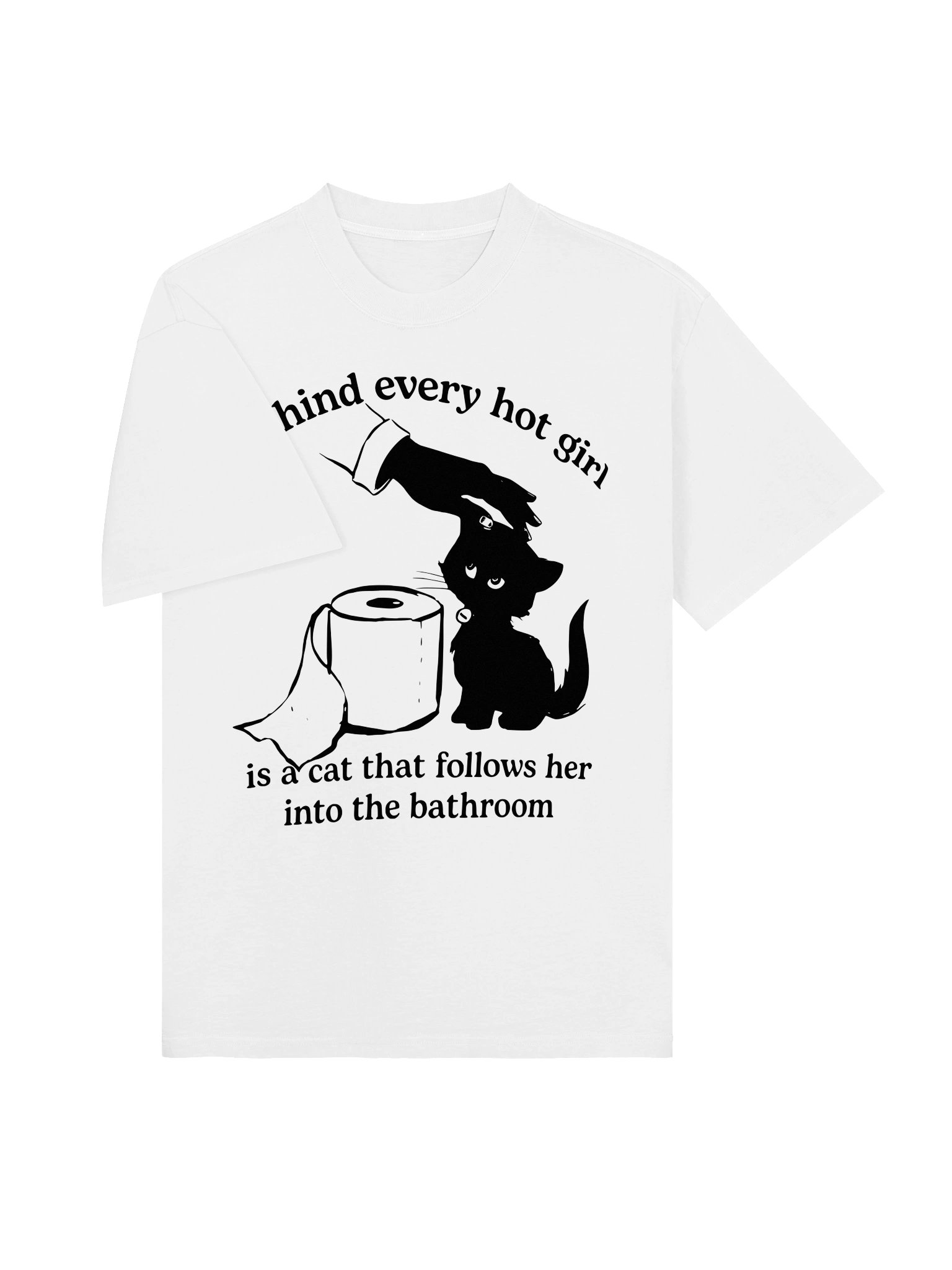 Behind Every Hot Girl Is a Cat Graphic T-Shirt product image (3)