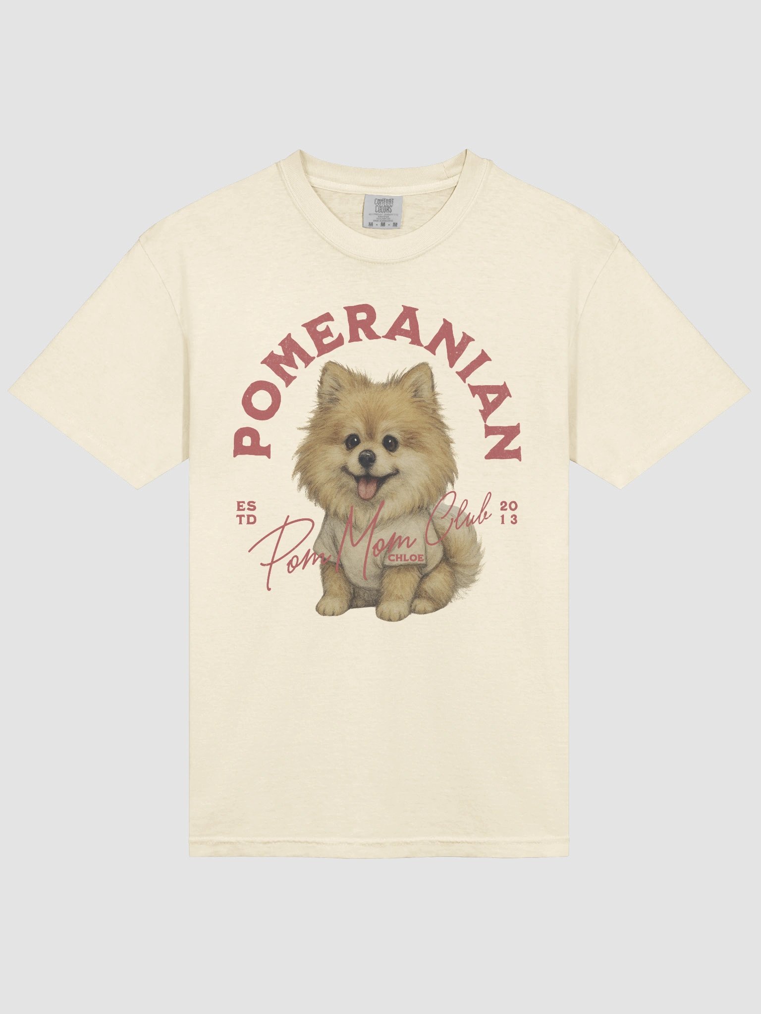 Pomeranian Tshirt Red product image (3)