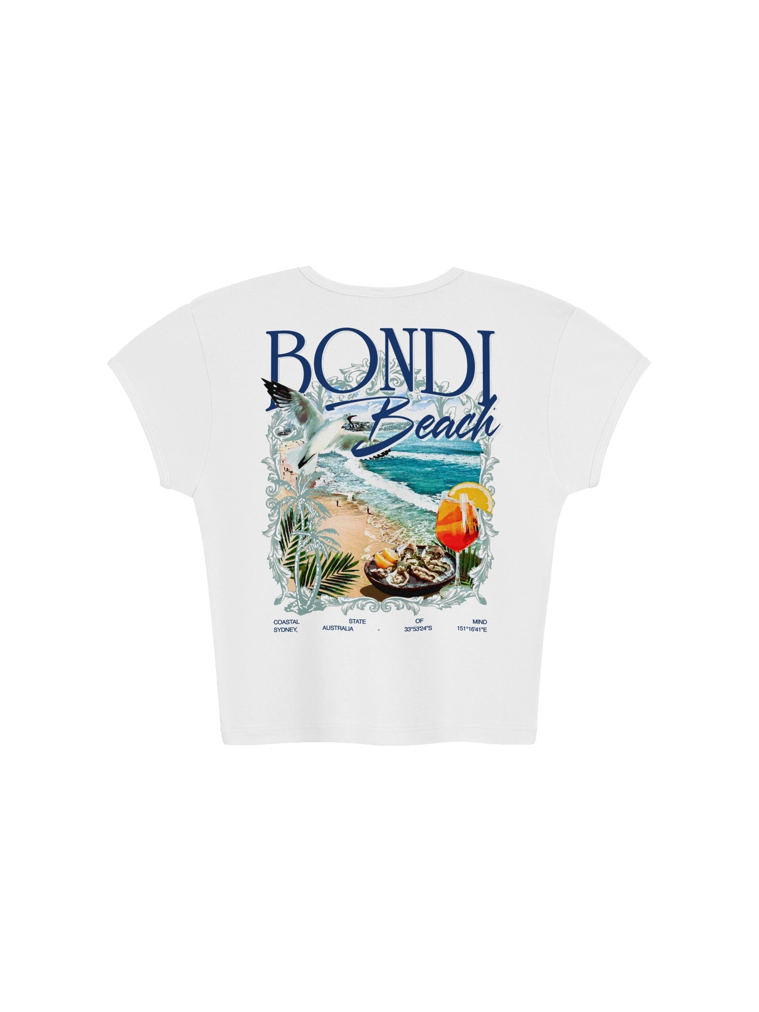Bondi Beach Floral Graphic Baby Tee product image (4)