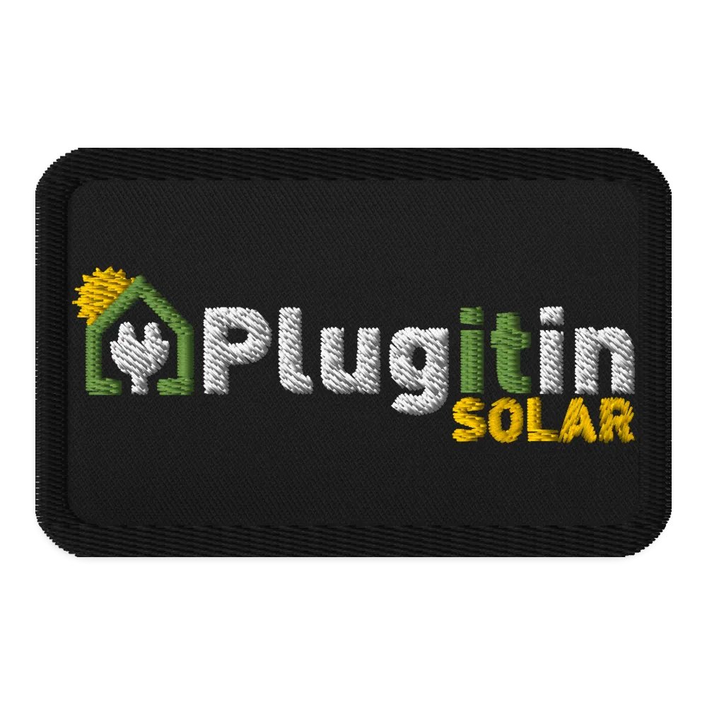 Plug It In Solar High-Quality Embroidered Patches product image (1)