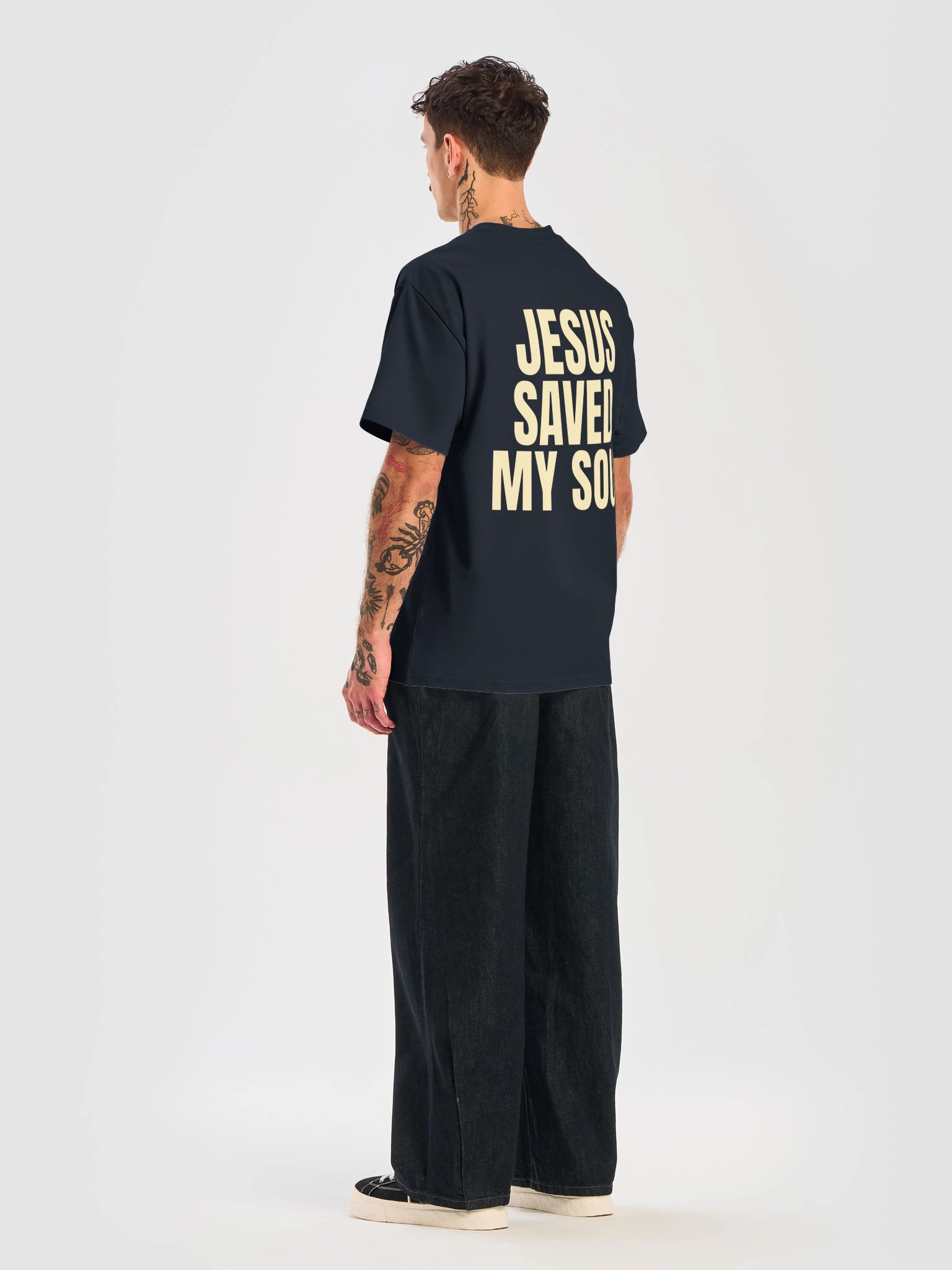 jesus saved my soul - navy + yellow product image (8)