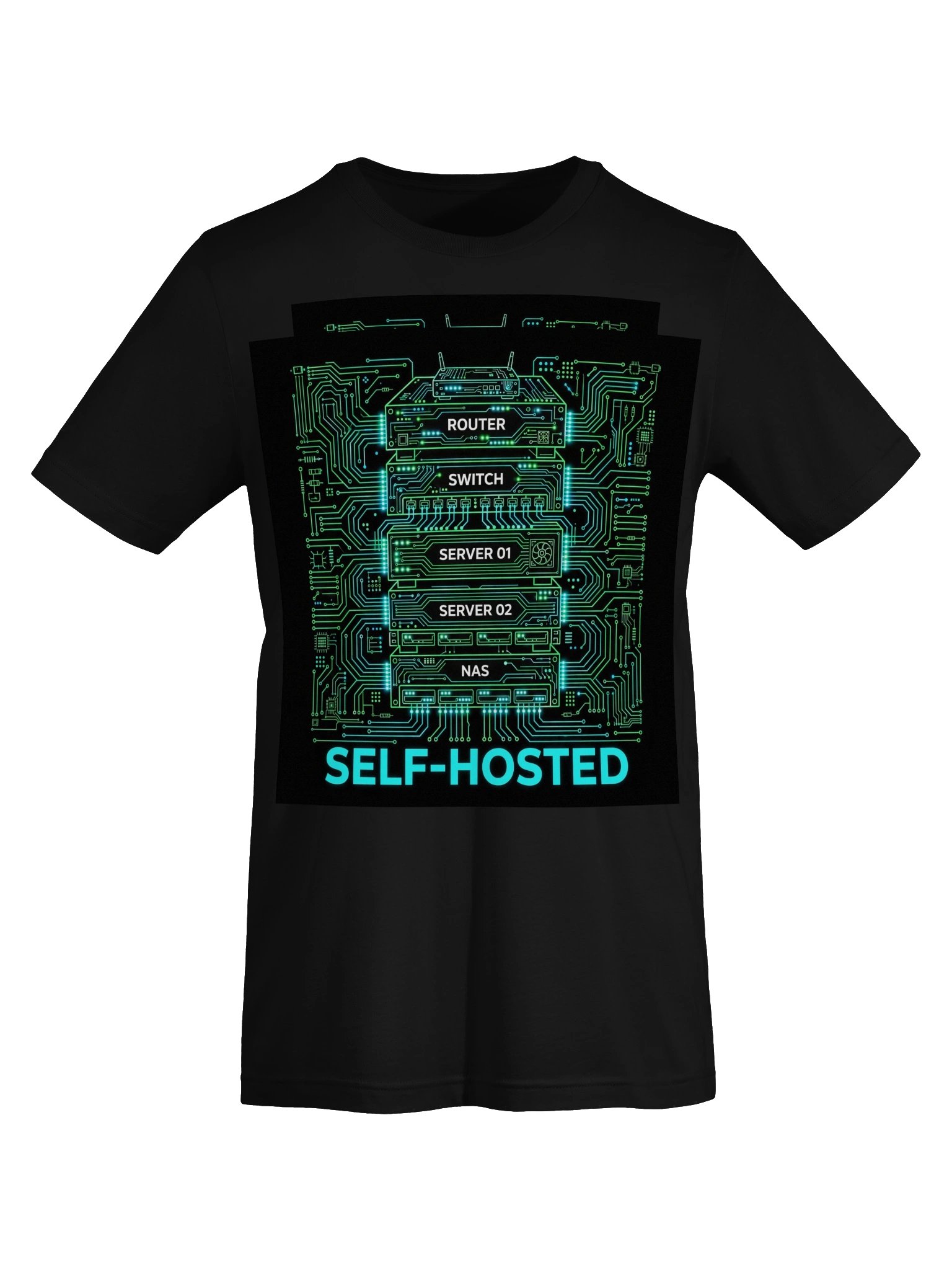 Self-Hosted Server Rack Tee product image (5)