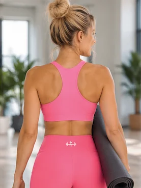 His House Womens Yoga Shorts - Pink by His House