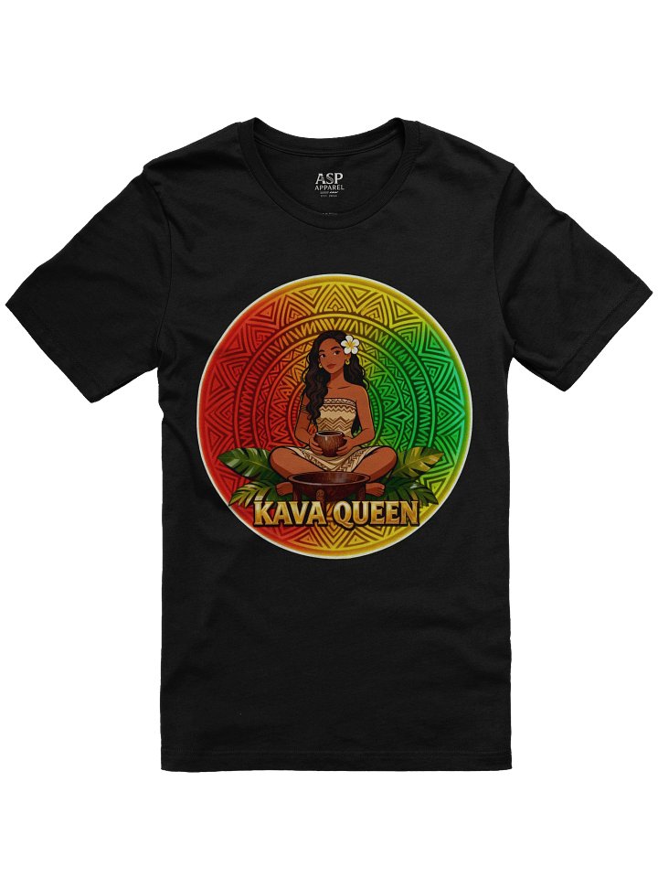 Kava Queen T-Shirt – Polynesian Island Woman Kava Art | Reggae Rasta Island Vibes Design product image (6)