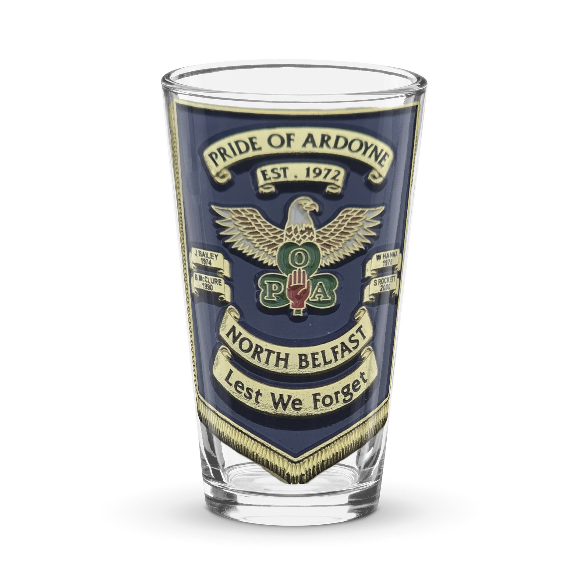 Pride of Ardoyne North Belfast Pint Glass product image (1)
