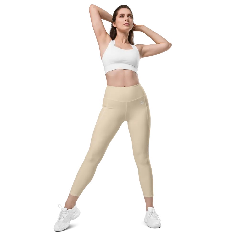 Pastel Cream Leggings with Pockets product image (9)