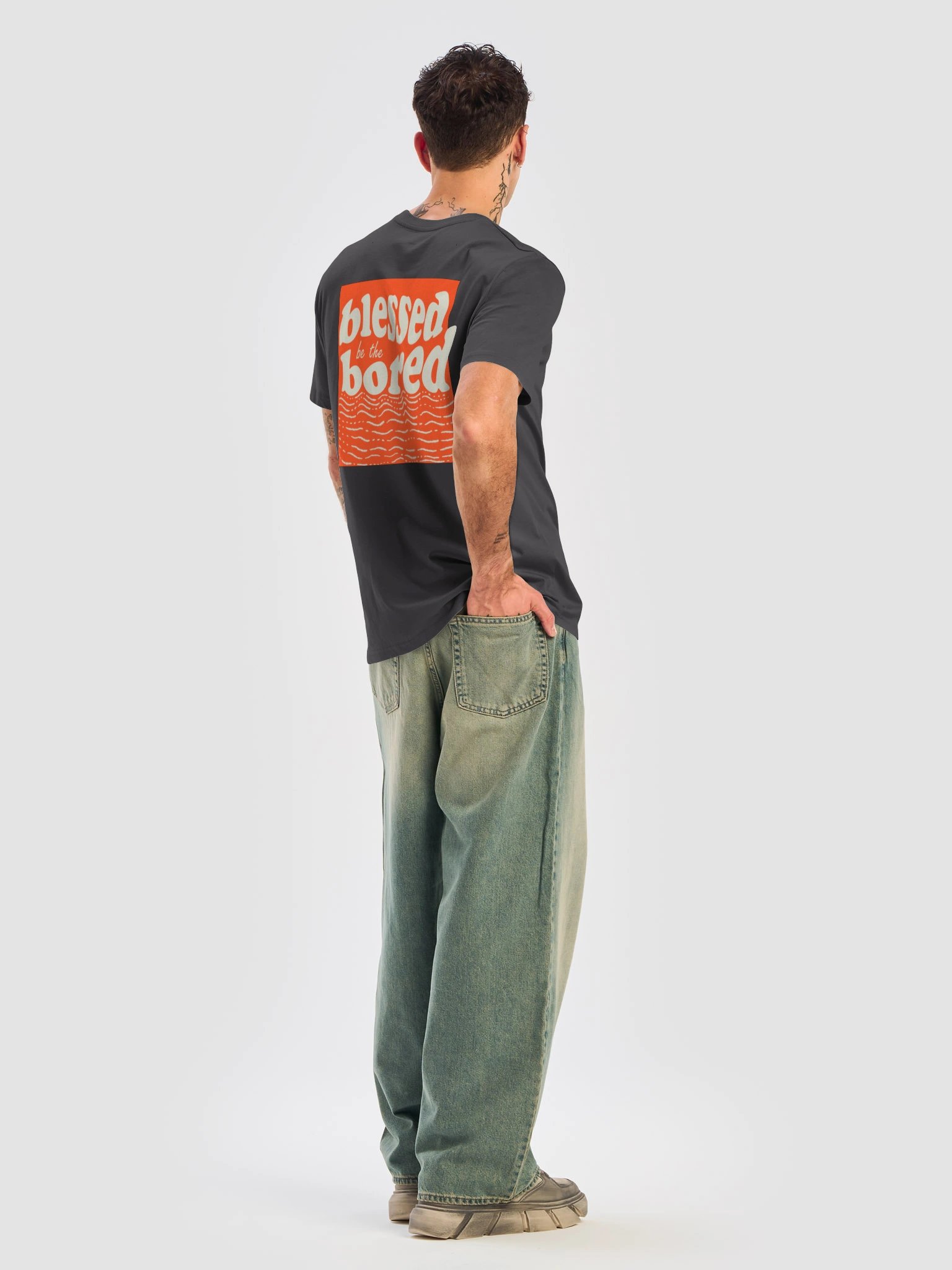 Blessed be the bored Black Slim T-Shirt product image (5)