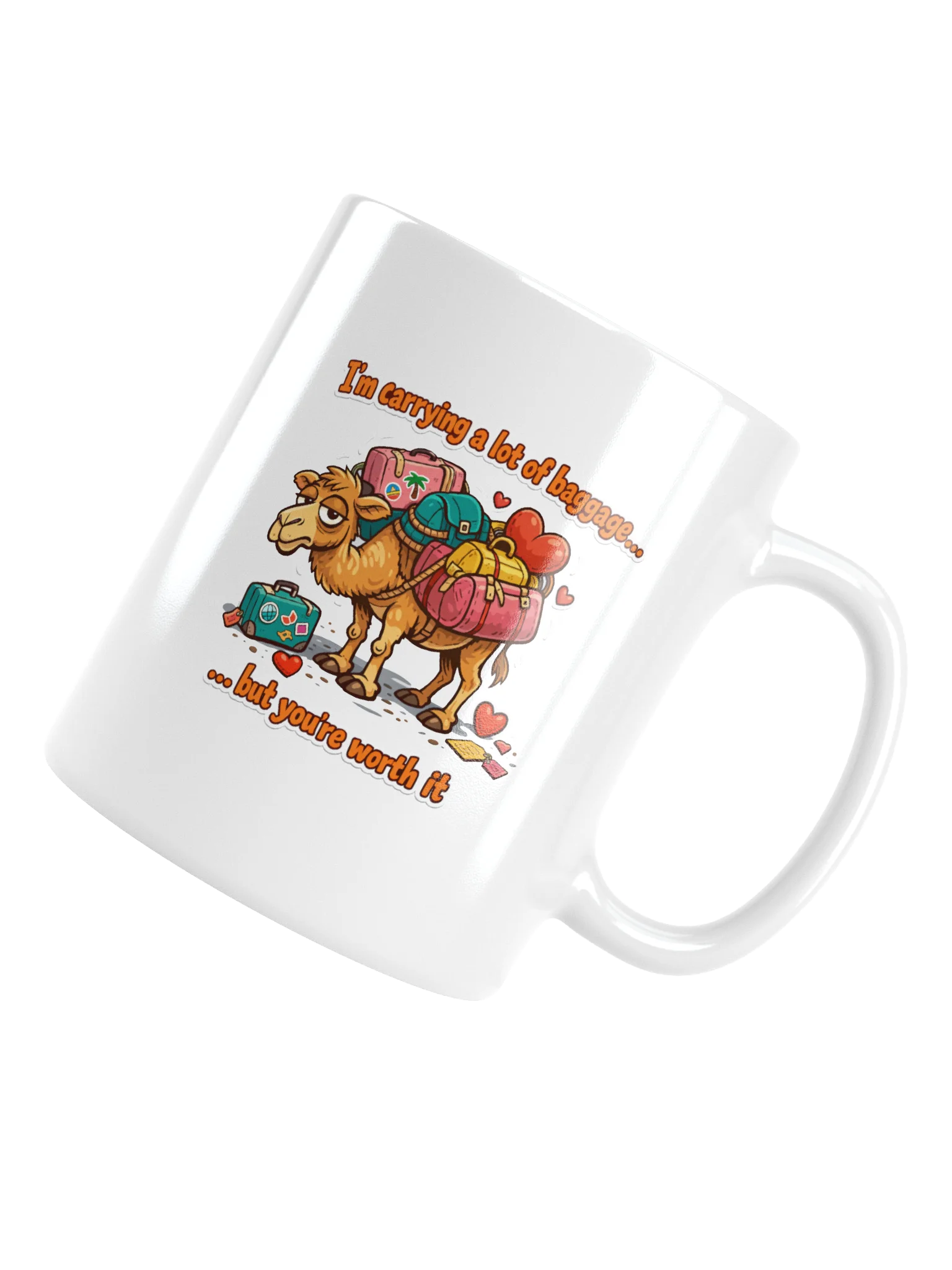 Valentine's Day Gift for Him/Her - "You're Worth It" Camel Mug - Funny Relationship Gift product image (5)