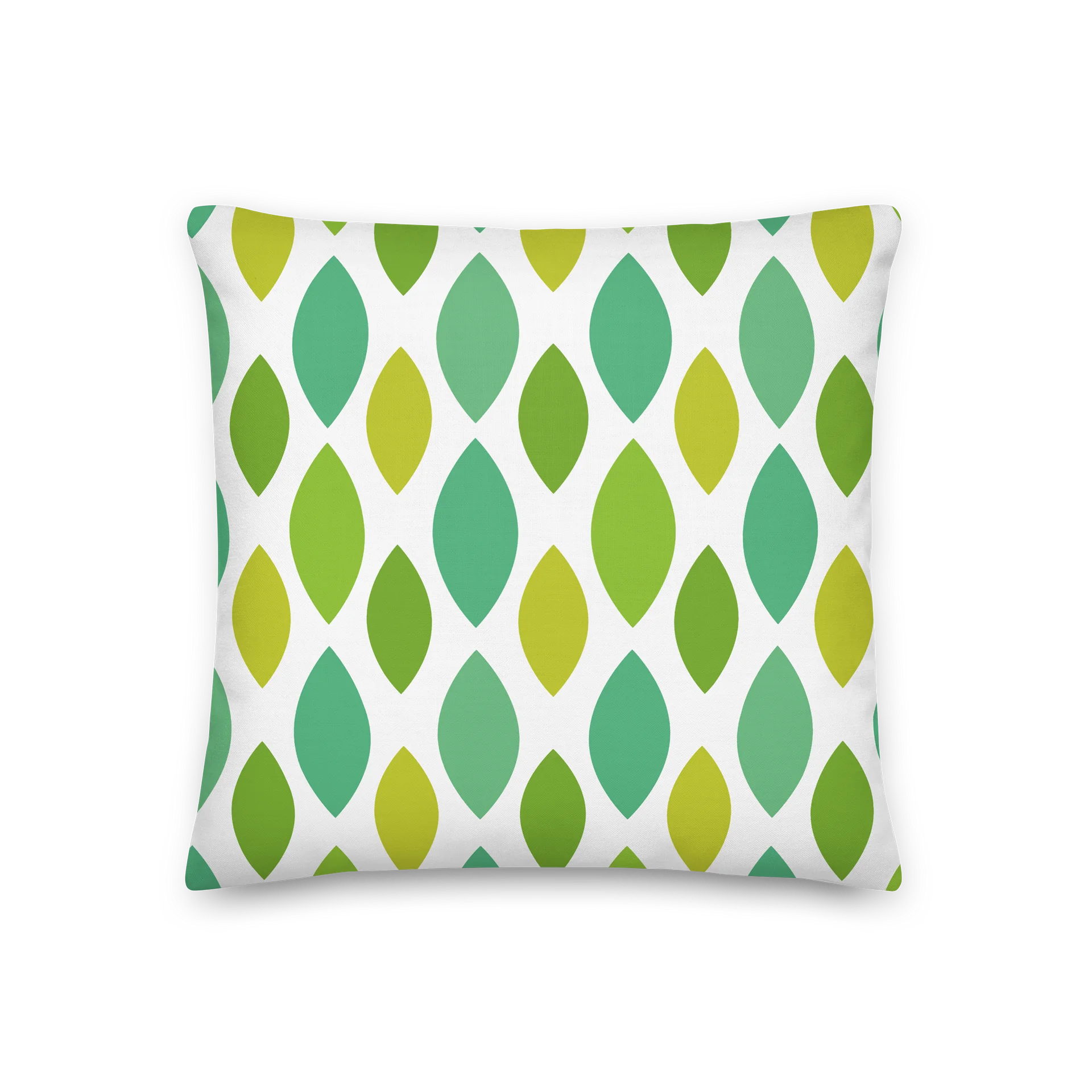 Green Geometric Leaf Pattern Decorative Throw Pillow – Modern Accent Cushion product image (2)