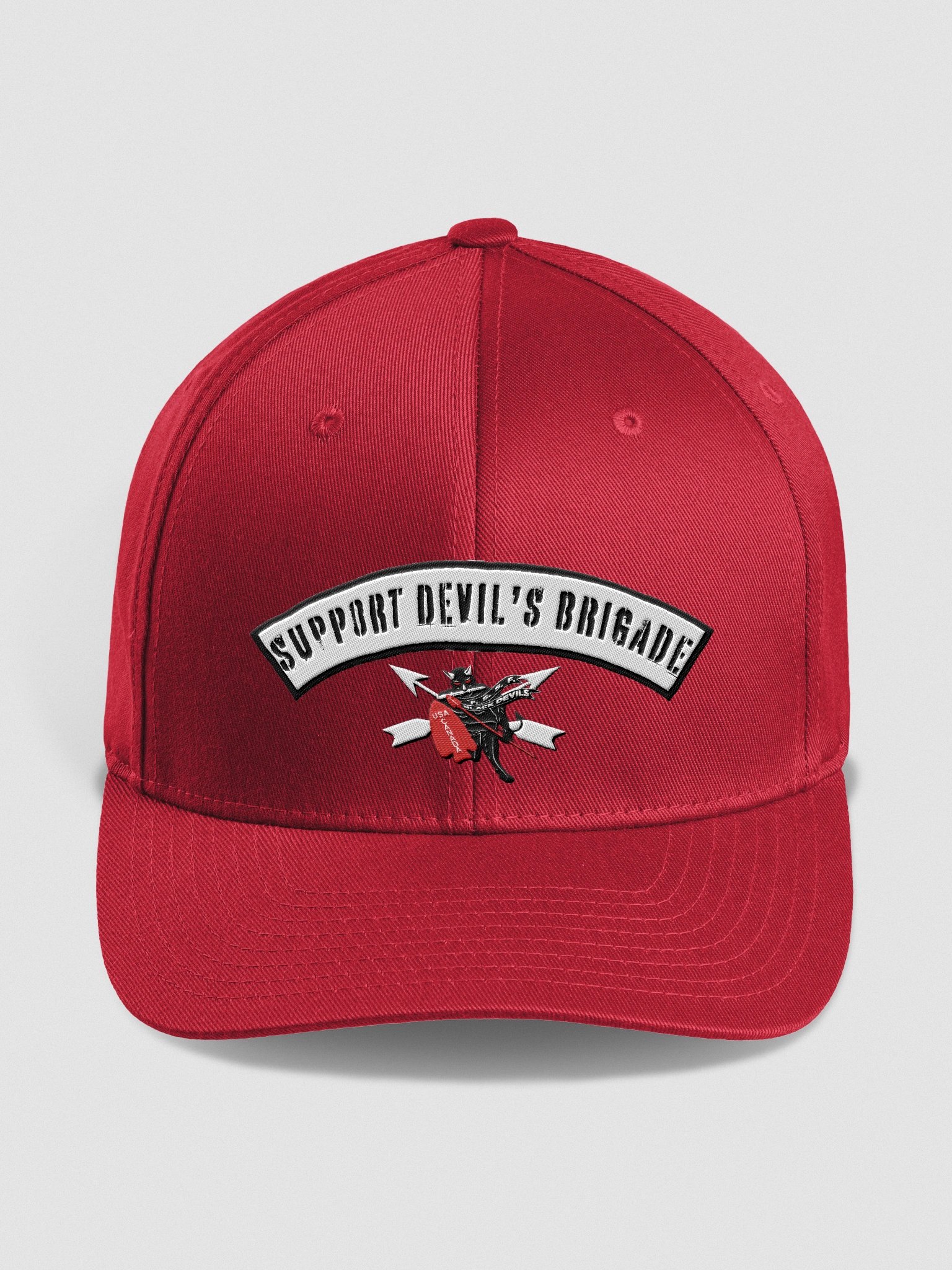 Devil's Brigade Fitted Hat Text & Image Front, Support product image (5)