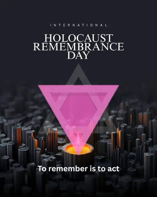 To remember is to act. The Pink Triangle was designed to mark us for death. But today, it stands as a global symbol of our fight for life. On Holocaust Remembrance Day, we mourn the thousands of lives stolen. We honor them by continuing the fight against bigotry in all its forms. #HolocaustRemembrance #LGBTQ #PinkTriangle