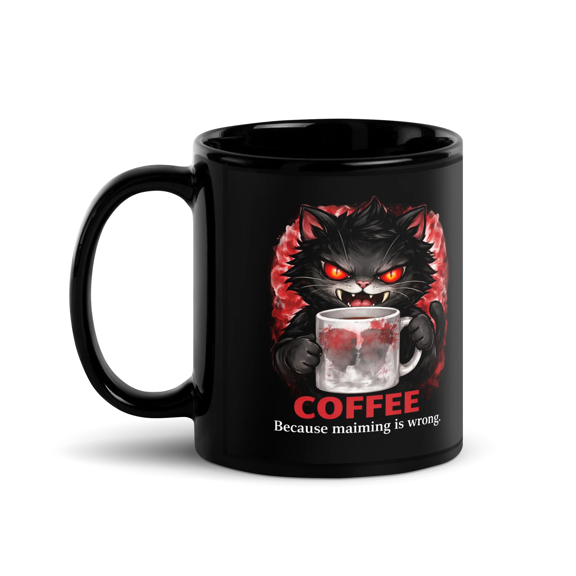 Coffee because Maiming is Wrong P5YC01 Cat Mug product image (1)