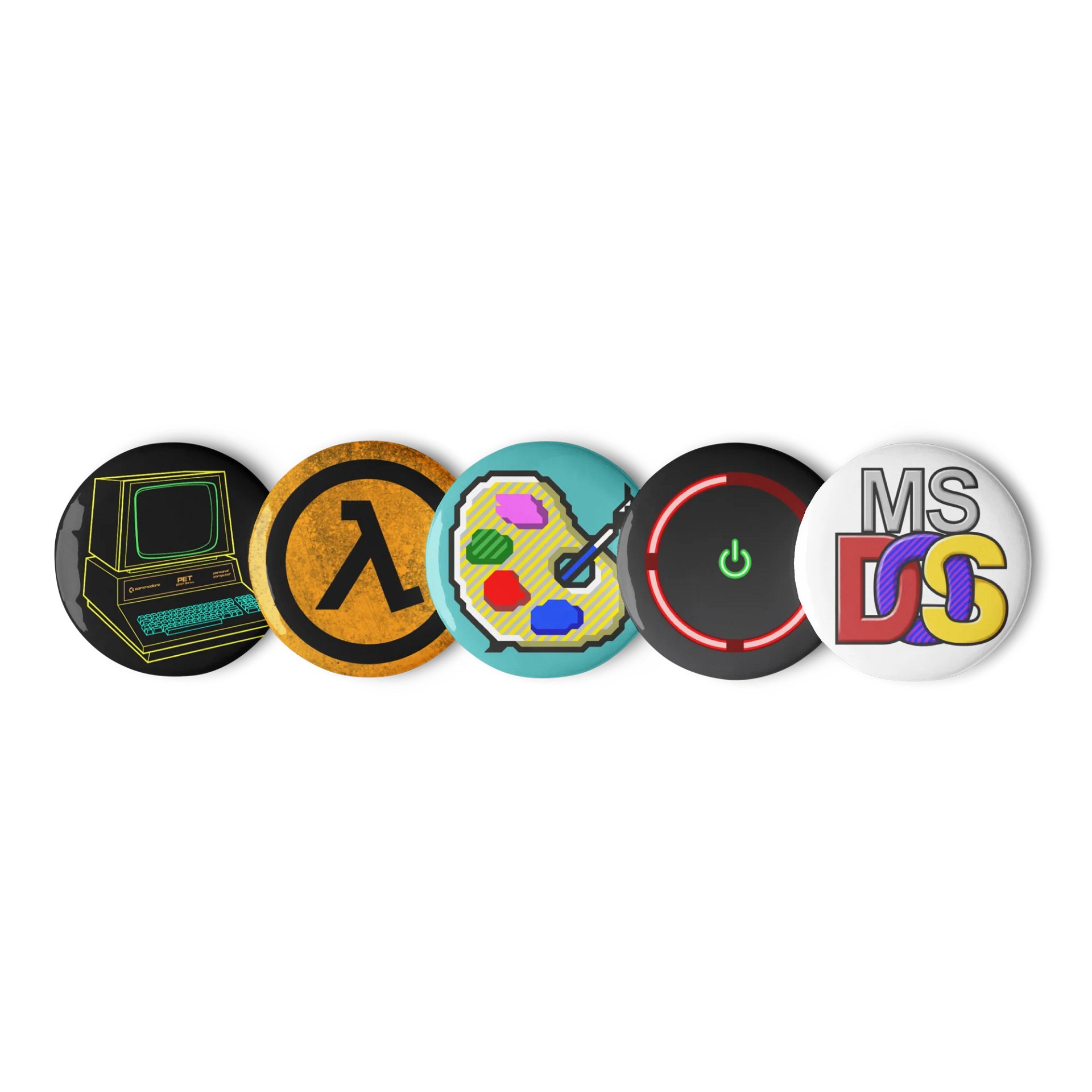 Retro Nerd Button Set #1 product image (1)
