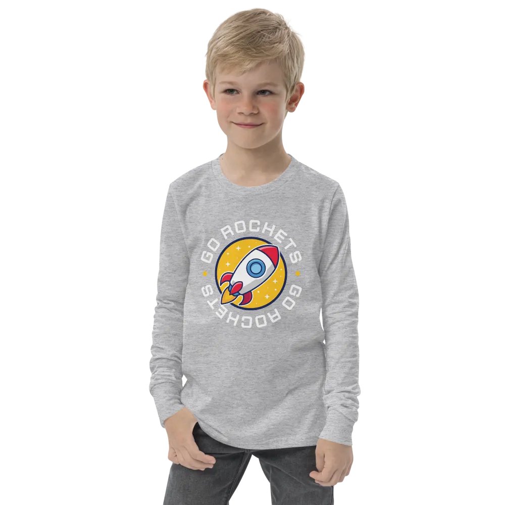 GO ROCKETS Bella+Canvas Youth Long Sleeve T-Shirt product image (3)