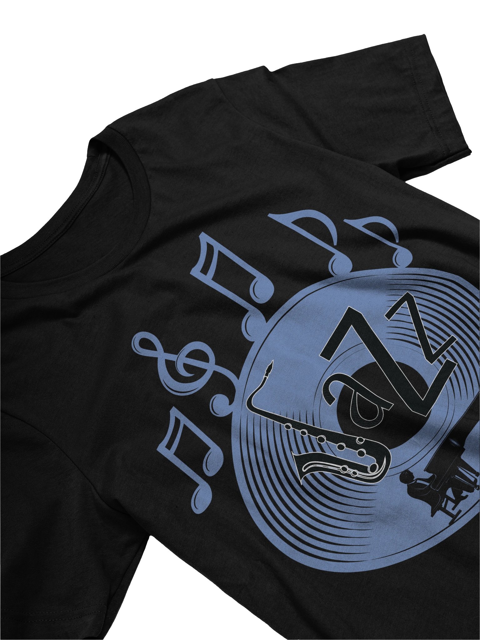 Jazzy Saxophone Vinyl T-Shirt product image (24)