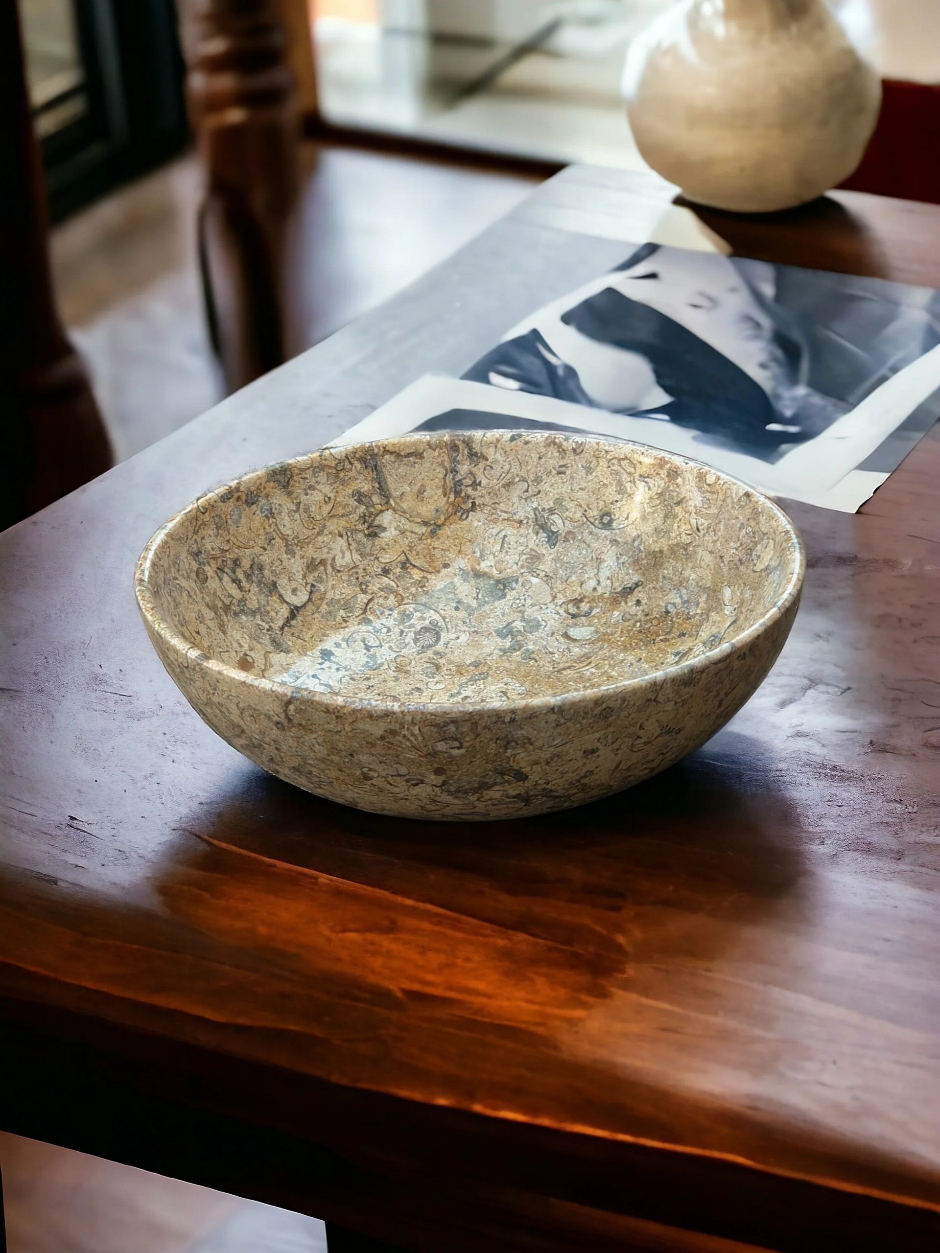 Fossil stone bowl product image (1)